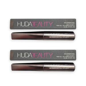 2x Huda Beauty #bombbrows Bomb Brows Full n Fluffy Fiber Gel #6 RICH BROWN